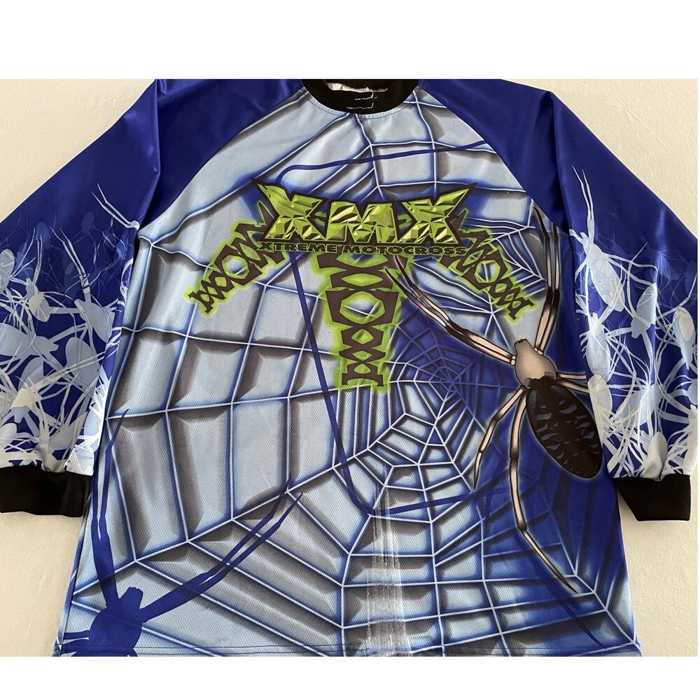 VTG Y2K Xtreme Motocross Spider Jersey size M Biker Streetwear